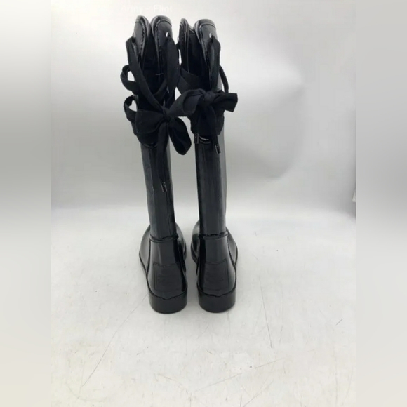 Coach Designer Monogram Black 'C' Logo Rain Boots - Size Women's 8 - Picture 3 of 6